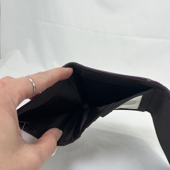 Etienne Aigner Savannah Personal Asset Sunset Purple Leather Wallet NWT Rare Vtg - Picture 15 of 16